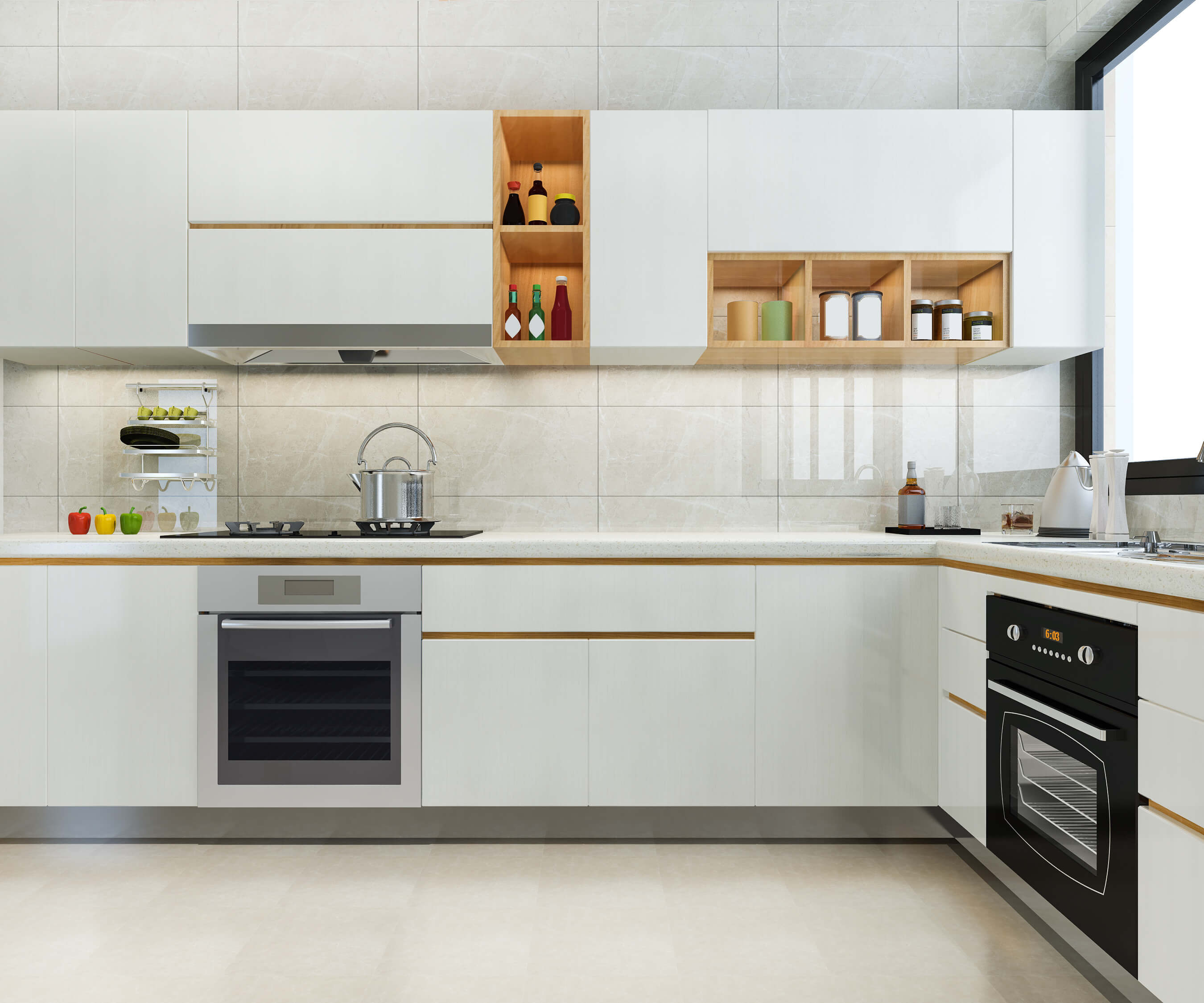 L shape kitchen designs